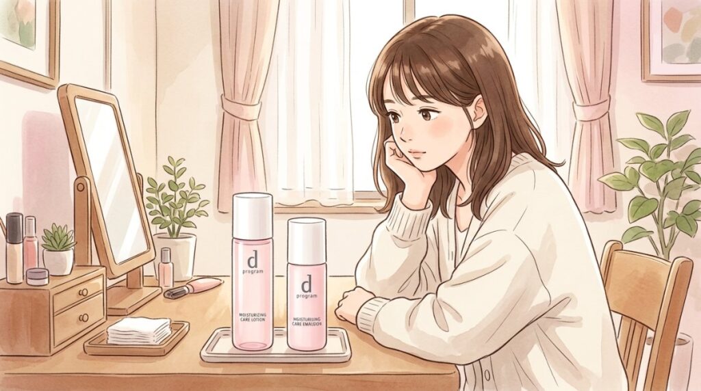 dプログラムの化粧水と乳液はどっちがおすすめ？3つの違いと選び方を解説！