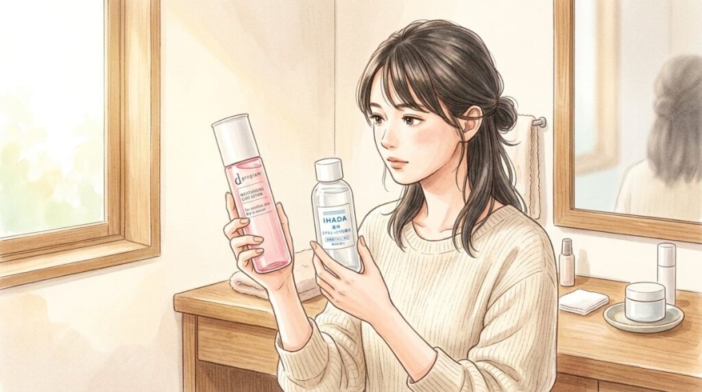 イハダとdプログラムの化粧水の価格や成分など5つの違い